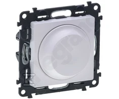 Legrand VĖLESNI VEIKSMAI Rotary Dimmer be neutralaus gnybto balto 230V (752160)