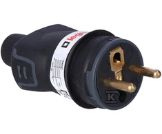Legrand PLUG 2P+Z 16A IP44 Juoda RUBBER