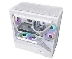Lian Li Vector V100 PC-kompiuterio korpusas, Midi-Tower, ATX, RGB, Tempered Glass – baltos spalvos