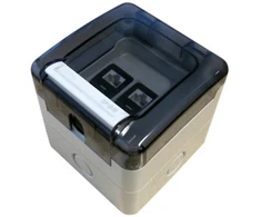 Hermetiškas lizdas, sandarus 2 x RJ45 IP66, montuojamas ant paviršiaus (be komplektacijos) ALANTEC