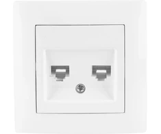Dvigubas kompiuterio lizdas VCX LC 41 baltas