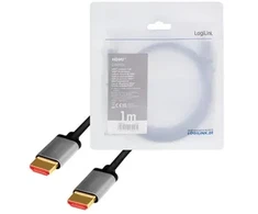 LOGILINK CHA0104 HDMI laidas A/M į A/M 8K/60Hz alu juodas/pilkas 1m
