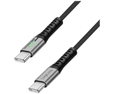LogiLink USB-C 20 Gb/s, 240W 1.0m braided juoda