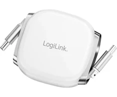 USB kabelis LogiLink USB-C - USB-C 1 m Baltas (CU0501)
