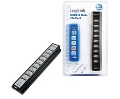 LogiLink UA0096 šakotuvai ir koncentratoriai 480 Mbit/s Juoda