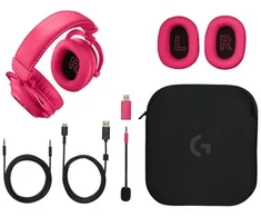 LOGITECH G Pro X 2 Ausinės, pilno dydžio, Bluetooth / LIGHTSPEED belaidės, laidinės, 3,5 mm lizdas, izoliuojančios triukšmą, purpurinės