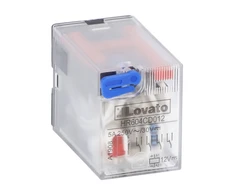 Lovato Electric Pramoninė relė su LED indikatoriumi ir mechaniniu mygtuku, 24VDC valdymas, 4C/O, 5A, skirta HR6XS4.. lizdams