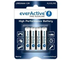 LR03 (AAA) „everActive Pro“ šarminės baterijos (4 vnt. lizdinėje pakuotėje)
