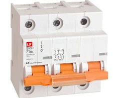 Lsis 06110346R0 Grandinės pertraukiklis 3P C 80A 10kA AC BKH 3P C80A