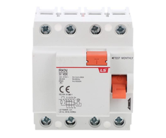 LSiS Diferencinis srovės perjungiklis 4P 40A 0,03A (AC RKN- 4P- 40A / 30mA) (06240019R0)