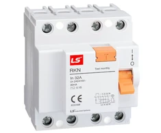 Lsis RKN4P 40A 30MAA Liekamosios srovės grandinės pertraukiklis 4P 40A 0,03A tipas A RKN4P 40A 30MAA 06220609R0