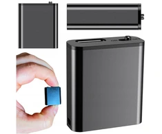 Luxury Prabangos prekių mini šnipų įrašymo įrenginys, mažas 16GB DSP aptikimo magnetas Pakabutis HQ pakabukas