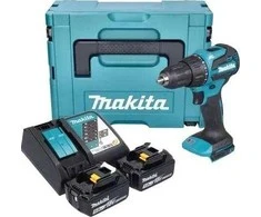 Makita DHP490RTJ Akumuliatorinis smūginis gręžtuvas 18V, BL, 13mm, 65 Nm, 2x5,0Ah, DC18RC, Makpac2