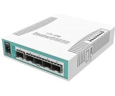 Maršrutizatorius Mikrotik CRS106-1C-5S gigabito eterneto (10/100/1000) tinklo jungtys, PoE palaikymas, baltas