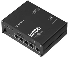 Teltonika RUTC41 belaidis maršrutizatorius Gigabit Ethernet dviejų dažnių (2.4 GHz/5 GHz) 5G Juodas