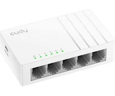 Šakotuvas „Cudy GS105U“ tinklo komutatorius, nevaldomas gigabito eternetas (10/100/1000), Baltas