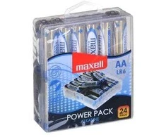 MAXELL šarminės baterijos LR6, VERTINGA DĖŽUTĖ, 24 vnt.