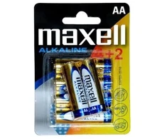 Maxell Šarminės baterijos ALKALINE LR06 LR6 AA BLISTER 1,5V x 4 vnt. + 2 vnt.