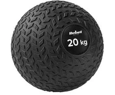 Mažas medicininis kamuolys reabilitaciniams pratimams Slam Ball 23 cm 20 kg, REBEL ACTIVE