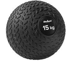 Mažas medicininis kamuolys reabilitaciniams pratimams Slam Ball 23 cm 15 kg, REBEL ACTIVE