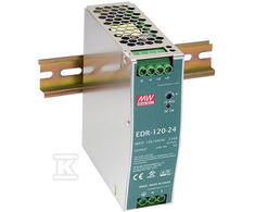 Mean Well MAITINIMO TAIKYMAS DIN bėgeliui 120W 12V 10A