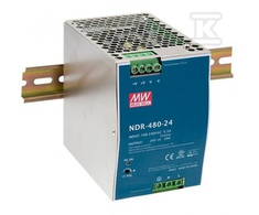 Mean Well MAITINIMO TAIKYMAS DIN bėgeliui 480W 24V 20A