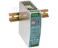 Mean Well MAITINIMO TAIKYMAS DIN bėgeliui 150W 24V 6,5A