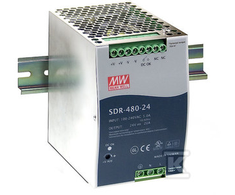 Mean Well MAITINIMO TAIKYMAS DIN bėgeliui 480W 24V 20A