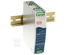 Meanwell Mean Well MAITINIMO TAIKYMAS DIN bėgeliui 75W 24V 3.2A