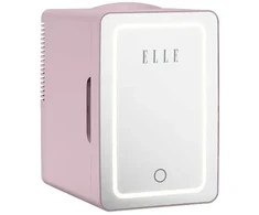 Mini lodówka su lusterkiem do makijażu LED ELLE Home ESDAFX08PUEU 8L violetinė