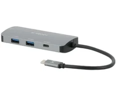 Mobilis 001382 doko stotelė Przewodowa USB 3.2 Gen 1 (3.1 Gen 1) Type-C Juodas, Pilka