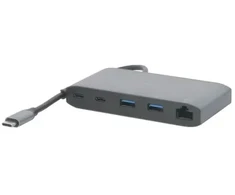 Mobilis 020027 doko stotelė Przewodowa USB 3.2 Gen 1 (3.1 Gen 1) Type-C Pilka