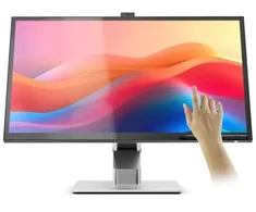 ALOGIC Clarity Fold Touch monitorius komputerowy 68,6 cm (27") 3840 x 2160 px 4K Ultra HD Ekran dotykowy Juodas, Sidabrinė