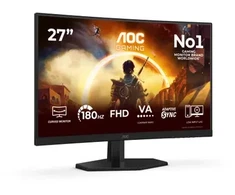 AOC G4 27" IPS FHD 180Hz monitorius komputerowy 68,6 cm (27") 1920 x 1080 px Full HD LCD Juodas, Raudona