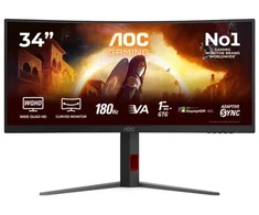 AOC G4 CU34G4CAP kompiuterio monitorius 86,4 cm (34") 3440 x 1440 px UltraWide Quad HD LCD juodas, raudonas