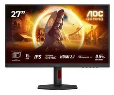 Monitorius AOC sertifikuotas U27G4R 27 colių greitas IPS UHD, 16:9, 120 Hz, 1 ms, 3840 x 2160, 400 cd/m2, 2x HDMI, juodas