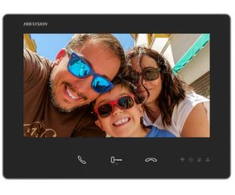 Monitorius Hikvision DS-KH7300EY-WTE2 7" 2 laidų HD vidaus stotis, juoda
