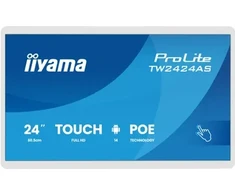 Monitorius iiyama TW2424AS-W3P signage display Interaktyvus płaski panel 60,5 cm (23.8") LCD Wi-Fi 450 cd/m2 Full HD Baltas Ekran dotykowy Procesor įmontuotas Android 24/7