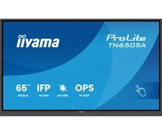 Monitorius iiyama TN6505A-B1AG signage display Interaktyvus płaski panel 163,8 cm (64.5") 500 cd/m2 4K Ultra HD Juodas Ekran dotykowy