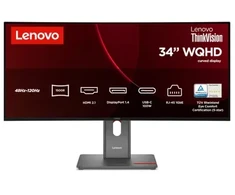 Monitorius Lenovo ThinkVision T34WD-40 64AEGAT1EU_D LED ekranas 86,4 cm (34") 3440 x 1440 px Wide Quad HD Juodas