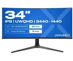 Monitorius JAPANNEXT 86,4cm JN-IPS340UWQHD60C-C65W-HS-W curved UWQHD