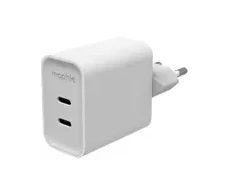 Įkroviklis Zagg Įkroviklis jungiama į tinklą Mophie ROC GaN, 2xUSB-C, 45W (baltas)
