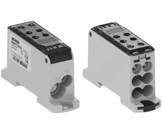 MOREK Paskirstymo blokas OJL135A juodas AL/CU įėjimas: 1x2,5-35mm2 / 1x2,5-10mm2 išėjimas: 4x2,5-16mm2/2x2,5-10mm2 1000V MAB1135S10