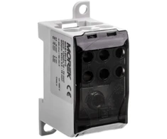 Morek MAB1201S10 Paskirstymo blokas OJL200A juodas įėjimas: 1xAl/Cu 10-70mm2 išėjimas: 6xCu 2.5- 16mm2 MAB1201S10