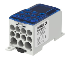 Morek MAB1281B10 Paskirstymo blokas - paskirstymas OJL280A malūnas: 1xAl/Cu 35-120 išėjimas: 2x6-35mm2/5x2,5-16mm2/4x2,5-10mm2 1000V MAB1281B10