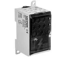 Morek MAB1281S10 Paskirstymo blokas OJL280A juodas įėjimas: 1xAl/Cu 35-120 išėjimas: 2x6-35mm2/5x2,5-16mm2/ 4x2,5-10mm2 1000V MAB1281S10