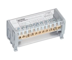 MOREK MOBLOCK 2 polių paskirstymo ir paskirstymo blokas 1000V, 125A-11 2x35mm2 + 2x25mm2 + 7x6mm2 TS35 MAB2125A18