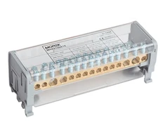 MOREK MOBLOCK 2 polių paskirstymo ir paskirstymo blokas 1000V 125A -15 2x35 + 2x25 + 11x6mm² TS35 MAB2126A18
