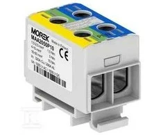 MOREK OTL-PEN50 jungtis geltonai žalia, mėlyna 2xAl/Cu 1,5-50mm² 1000V Universalus gnybtas TN-C-S MAA2050P10 instaliacijai