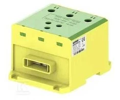 MOREK OTL300-3B jungtis geltonai žalia 3xAl/Cu95-300mm2 6x1x40 1000V/1500V Universalus gnybtas su įvadu lanksčiam bėgeliui MAA3300Y20